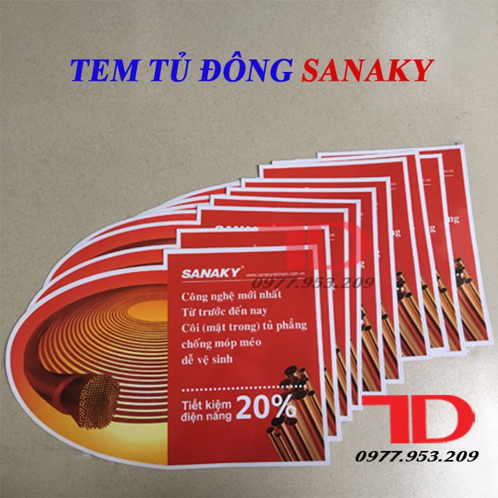 Combo 10 tem tủ đông SANAKY loại đại mẫu 2