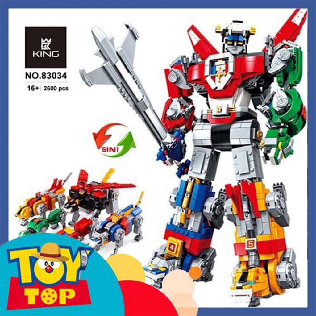 Đồ chơi lắp ráp robot Voltron ghép dũng sĩ Hesman rô bốt xếp hình King 83034 / Lpin 16057 / Leji 18008