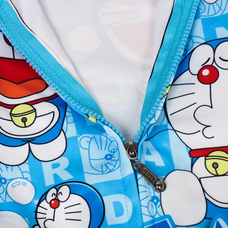 Áo khoác hoodie hoạt hình doraemon in đáng yêu cho bé từ 3-8 tuổi