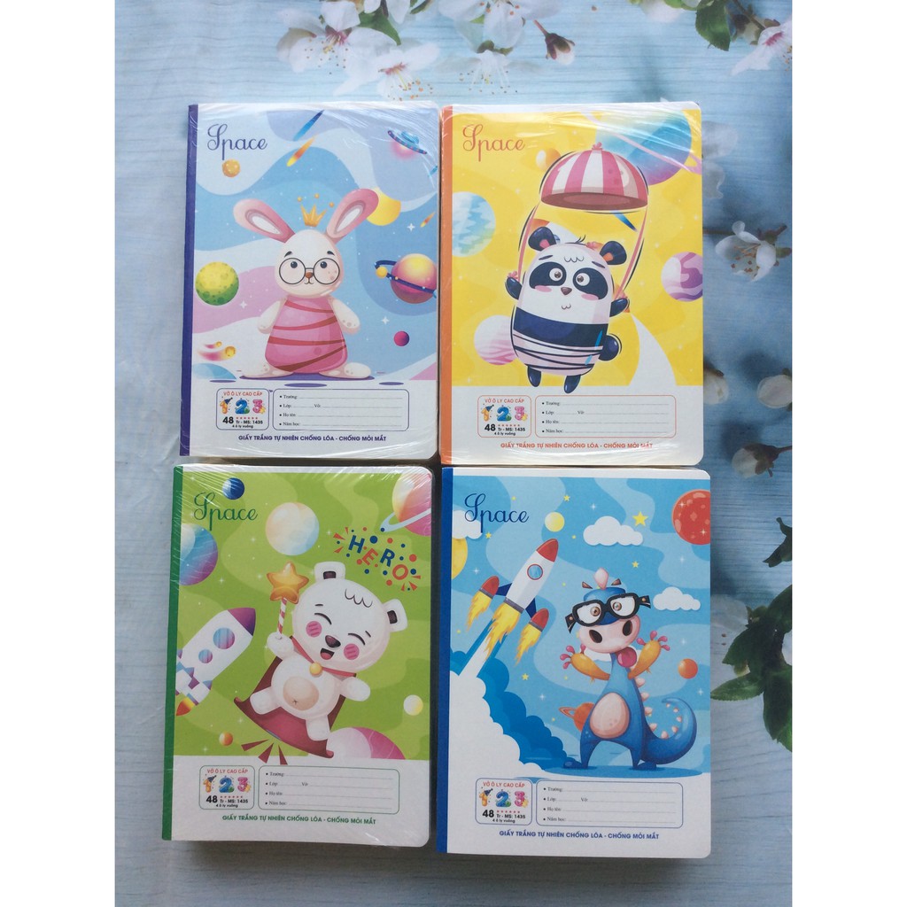 [GIÁ SỈ 5.9k/Q] Sỉ 50 Quyển Vở Ô LY 123  48 trang 4ly Chống Lóa - Chống mỏi mắt