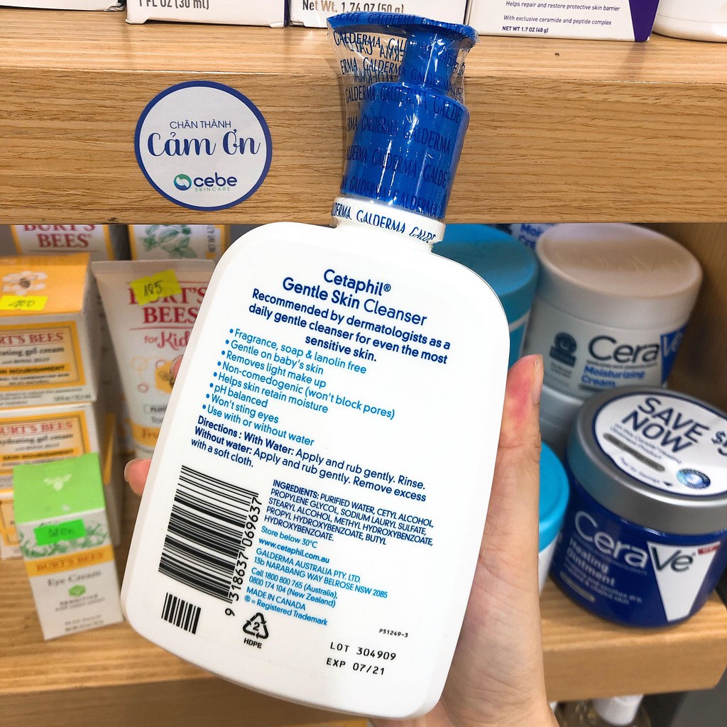 [Hàng Cty] Sữa rửa mặt Cetaphil Gentle Skin Cleanser Face & Body (500mL) | BigBuy360 - bigbuy360.vn