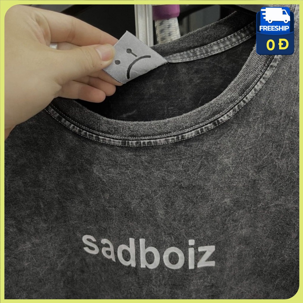 Áo sadboiz AT15. sadtagram nam nữ Tay Lỡ WASH Xám , Áo phông sadboiz chính hãng nam nữ from rộng unisex | BigBuy360 - bigbuy360.vn
