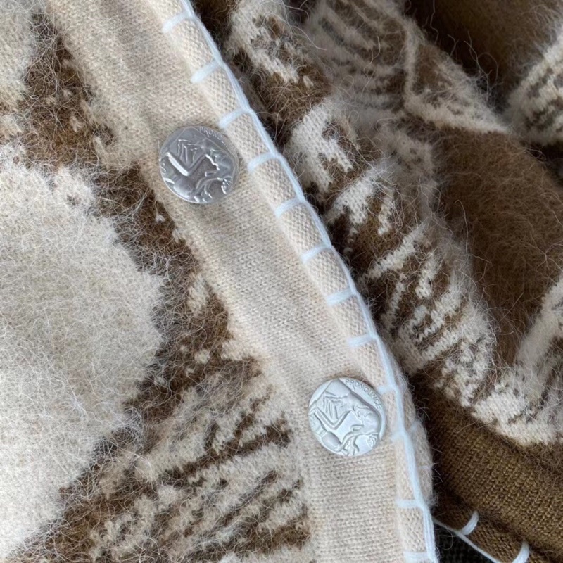 Áo khoác len mohair totem thời trang thương hiệu Pronouns cao cấp mẫu mới