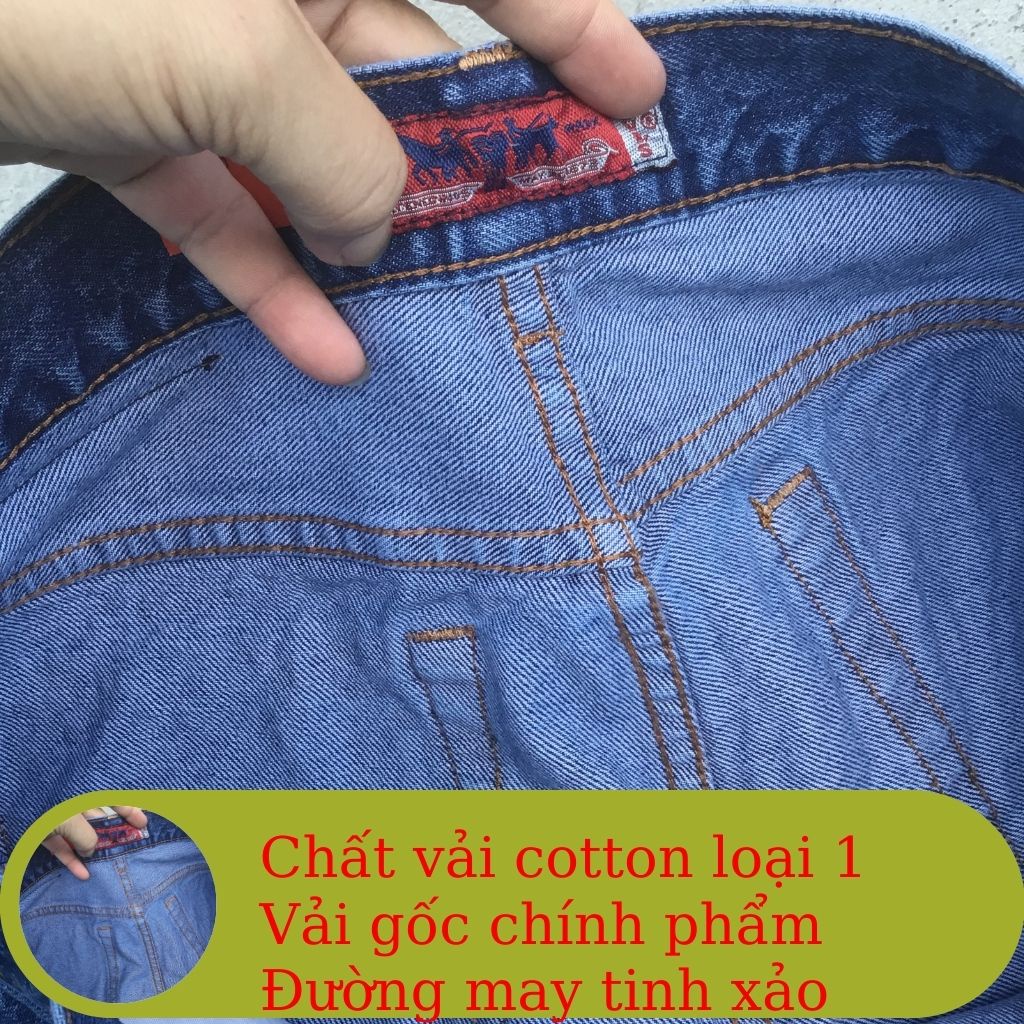 Quần jean nam ống suông túi chéo, mẫu trung niên, ống rộng 19 - 21cm,phù hợp cho người thích mặc quần ống rộng
