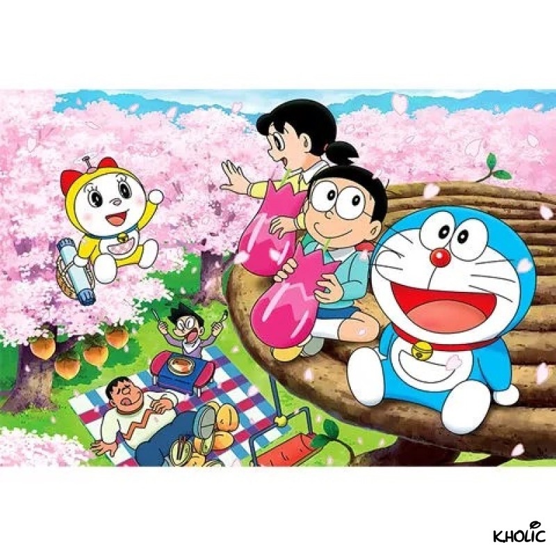 Doraemon Bộ Xếp Hình 300 / 500 / 1000 Mảnh Ghép Hình Bằng Gỗ