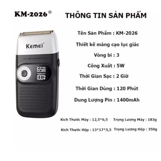 Máy cạo khô Kemei 2026