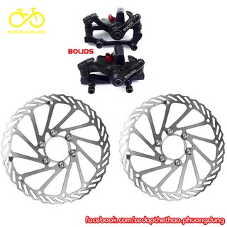 Combo 2 củ phanh Bolids và 2 đĩa phanh xe đạp AVID 160mm