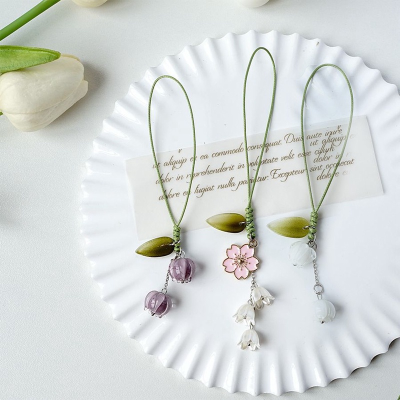 Dây Đeo Điện Thoại Ngắn Hình Hoa Tulip Dễ Thương