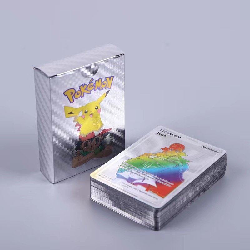 Bộ 27-110 Thẻ Bài Pokemon Mạ Vàng Bằng Kim Loại