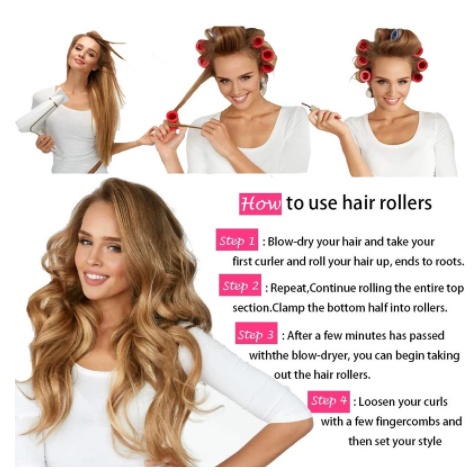 [Hàng mới về] Set 6 lô uốn tóc tự dính tiện lợi