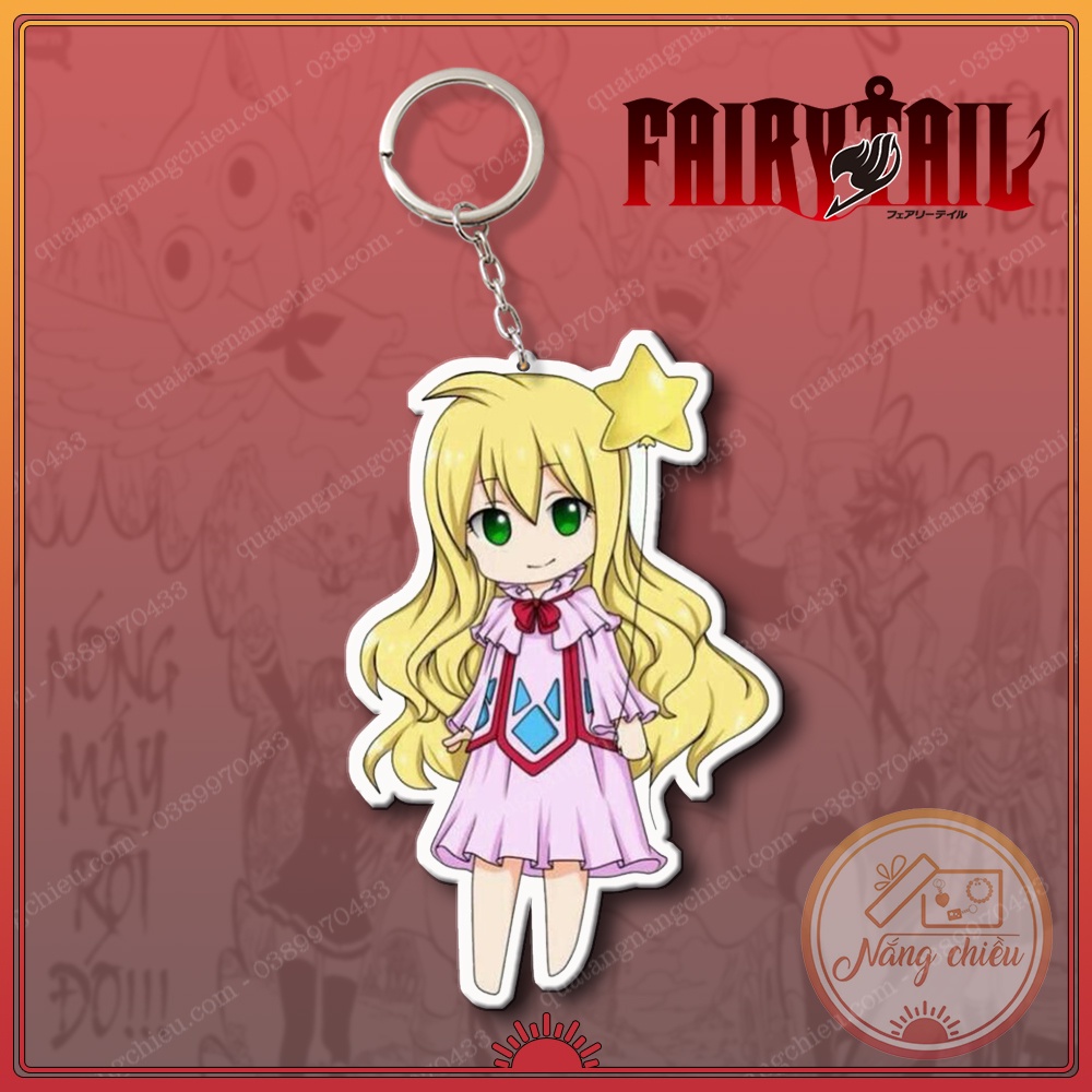 Móc Khóa Dày In Sắc Nét 2 Mặt Chibi Anime Hội Pháp Sư - Fairy Tail ☘️Quà Tặng Nắng Chiều☘️