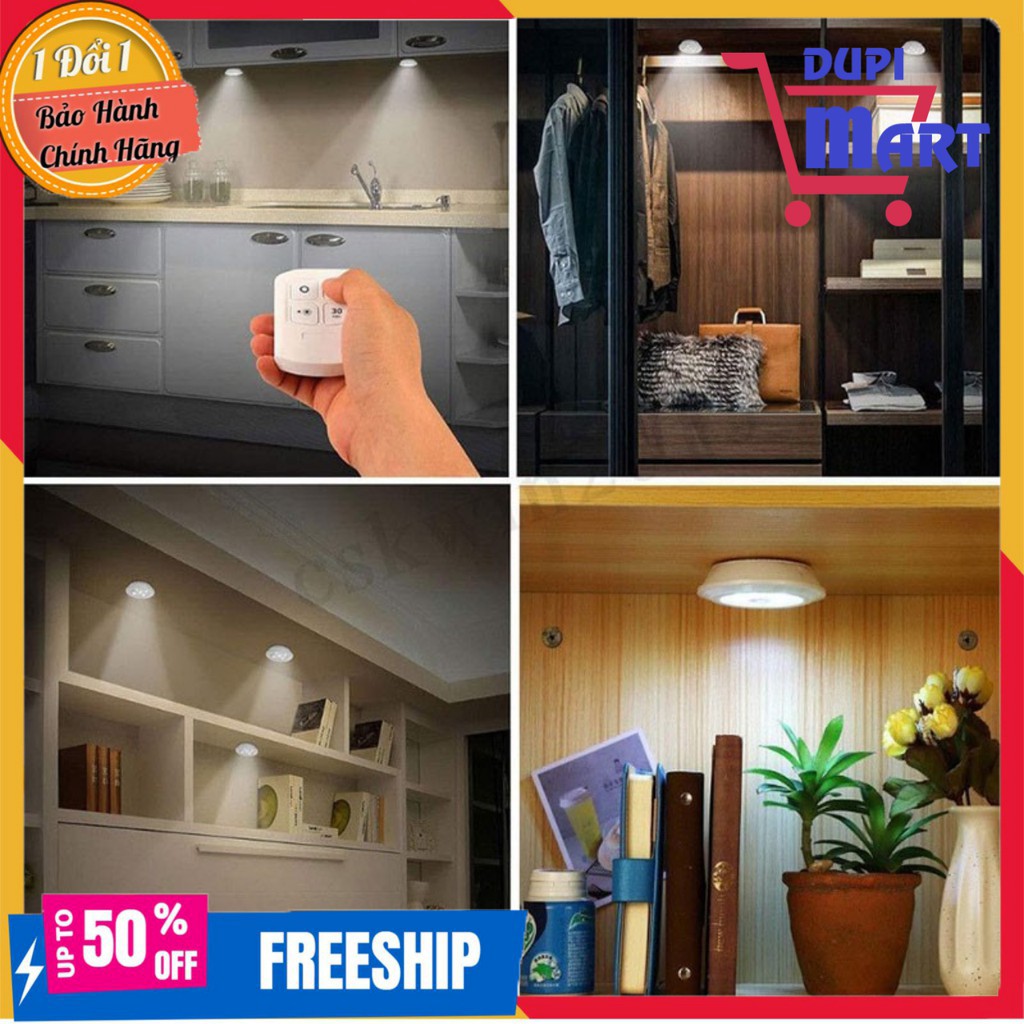 [SIÊU HOT❤️]Bộ 3 led mini dán tường thông minhcó điều khiển từ xa hẹn giờ tắt 🌈 Ánh sáng Vàng - Trắng | BigBuy360 - bigbuy360.vn