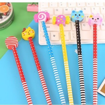 Bút Chì Kèm Tẩy Dễ thương Đáng Yêu - Bút Chì Gỗ Ngộ Nghĩnh Cho Bé  244