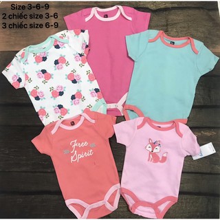 Set 5 bodysuit cộc tay beliti - hàng xuất mỹ xịn đét kèm tem, mác, móc