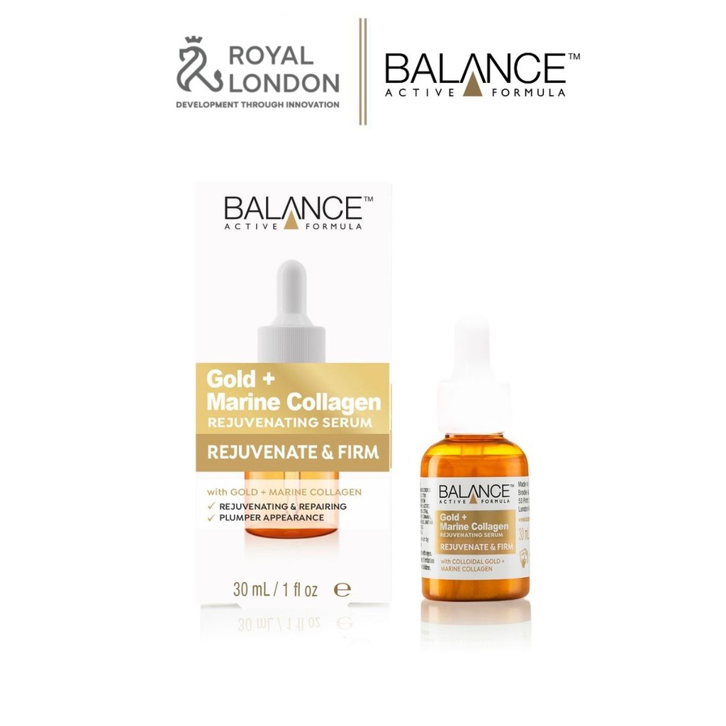 Serum Trẻ Hóa, Tái Tạo Da Balance Active Formula Gold Collagen Rejuvenating 30ml