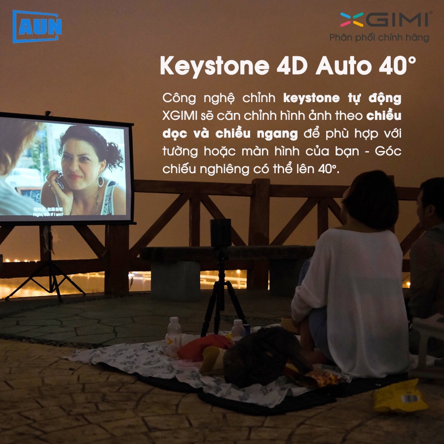 Máy chiếu mini Xgimi Mogo Pro Plus Fullhd 1080p - hỗ trợ 4K HDR,công nghệ DLP, 3D độ sáng cao 300 Ansi lumens