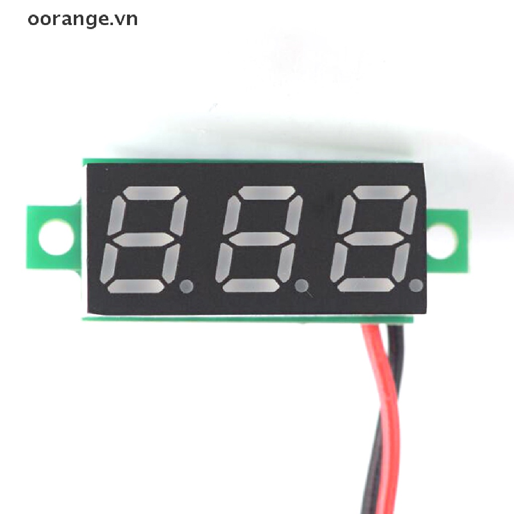 Đồng Hồ Đo Điện Áp Mini 2 Dây DC 2.5-30V Có Đèn LED 3 Chữ Số