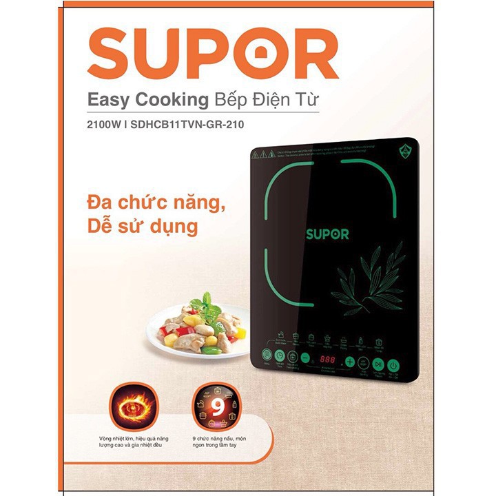 Bếp từ cảm ứng dành cho gia đình SUPOR SDHCB11TVN-GR-210