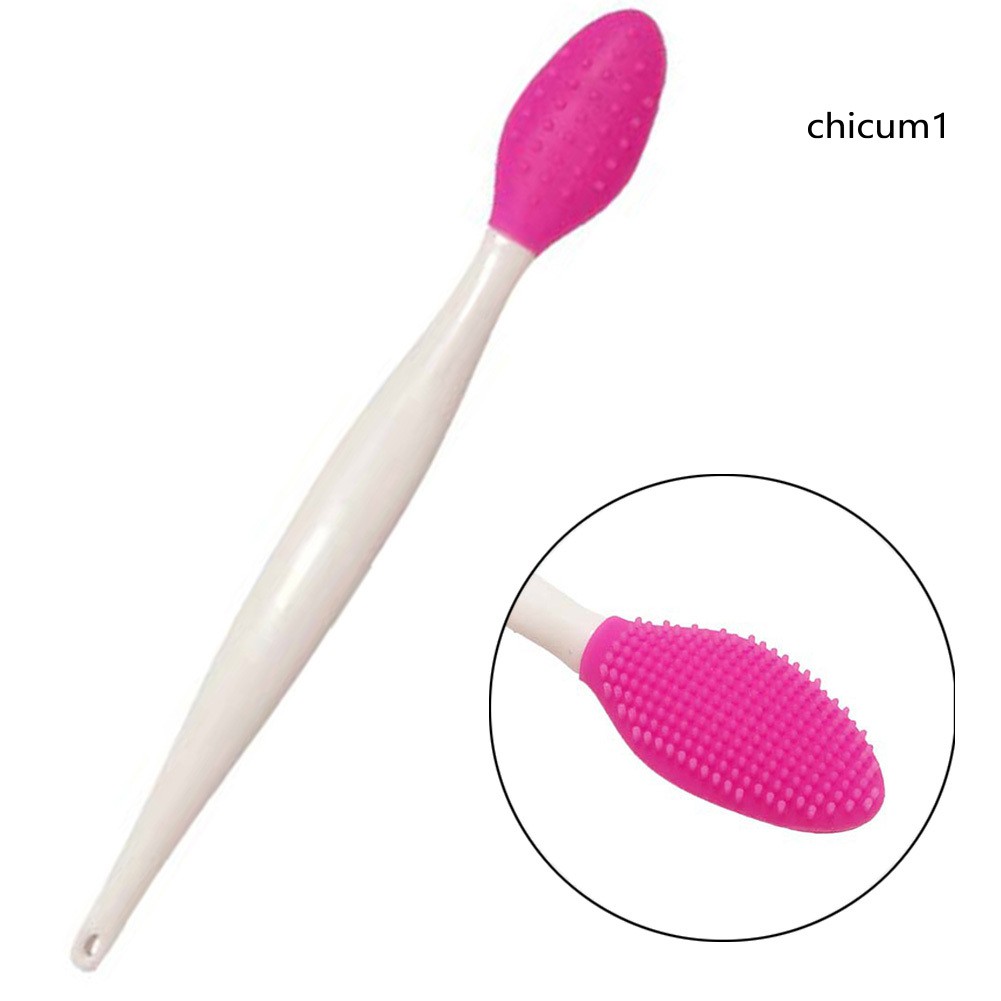 [Hàng mới về] Cọ Silicon Loại Bỏ Mụn Đầu Đen Vùng Mũi Thiết Kế Hai Mặt Tiện Dụng