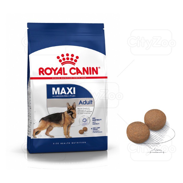 Thức ăn chó lớn Royal canin maxi Adult 10kg - Thức ăn danh cho chó giống lớn đã trưởng thành