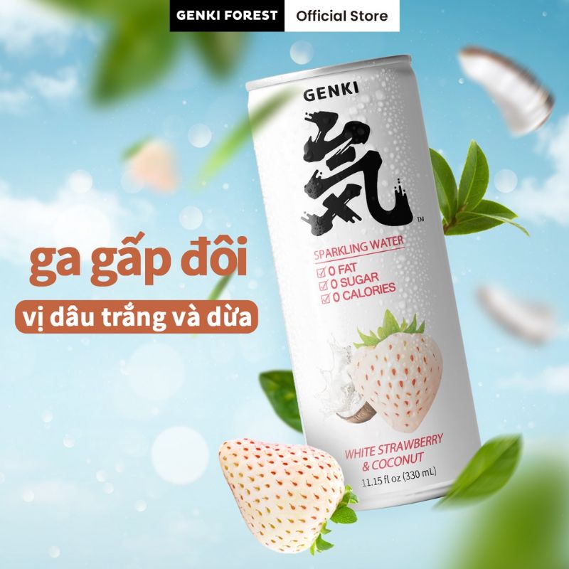 (7 Vị) Nước Soda Genki Forest Sparkling lon 330ml