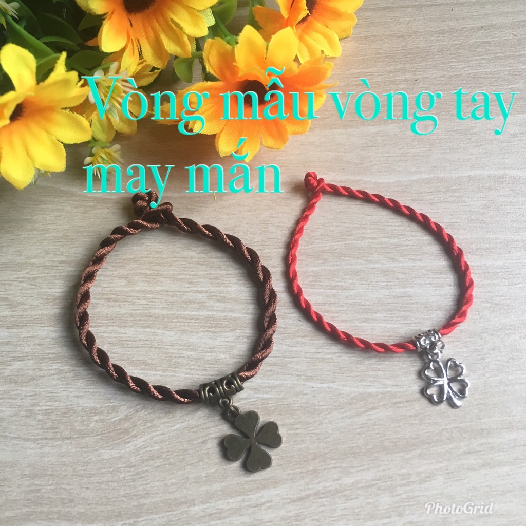 🍀1 Charm cỏ 3 lá 4 lá may mắn MAY MẮN & BÌNH AN🍀