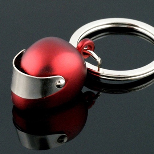 Móc khóa hình mũ bảo hiểm sáng tạo bằng kim loại