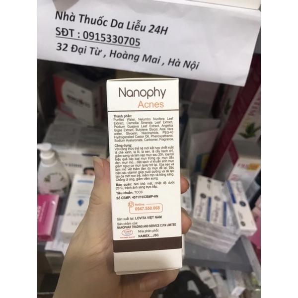 Nanophy acnes 20ml hỗ trợ mụn đỏ thâm