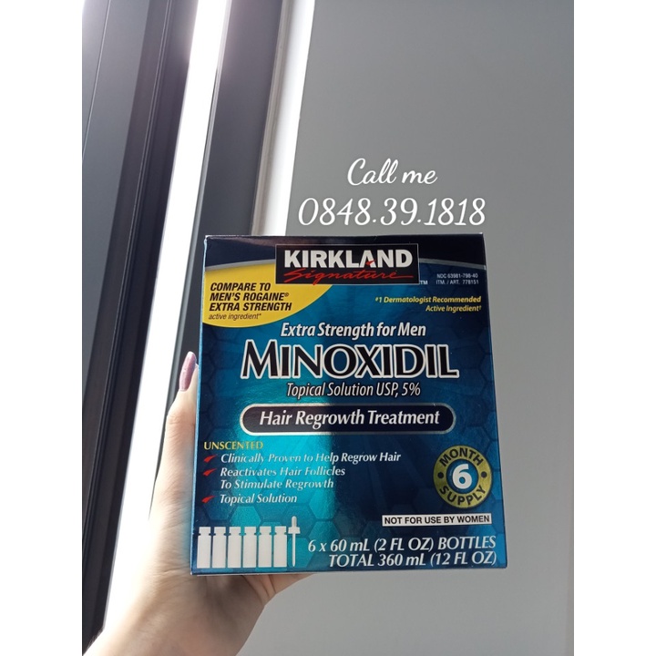 Combo 2 lọ - Thuốc Mọc Râu, Tóc Kirkland Minoxidil 5%