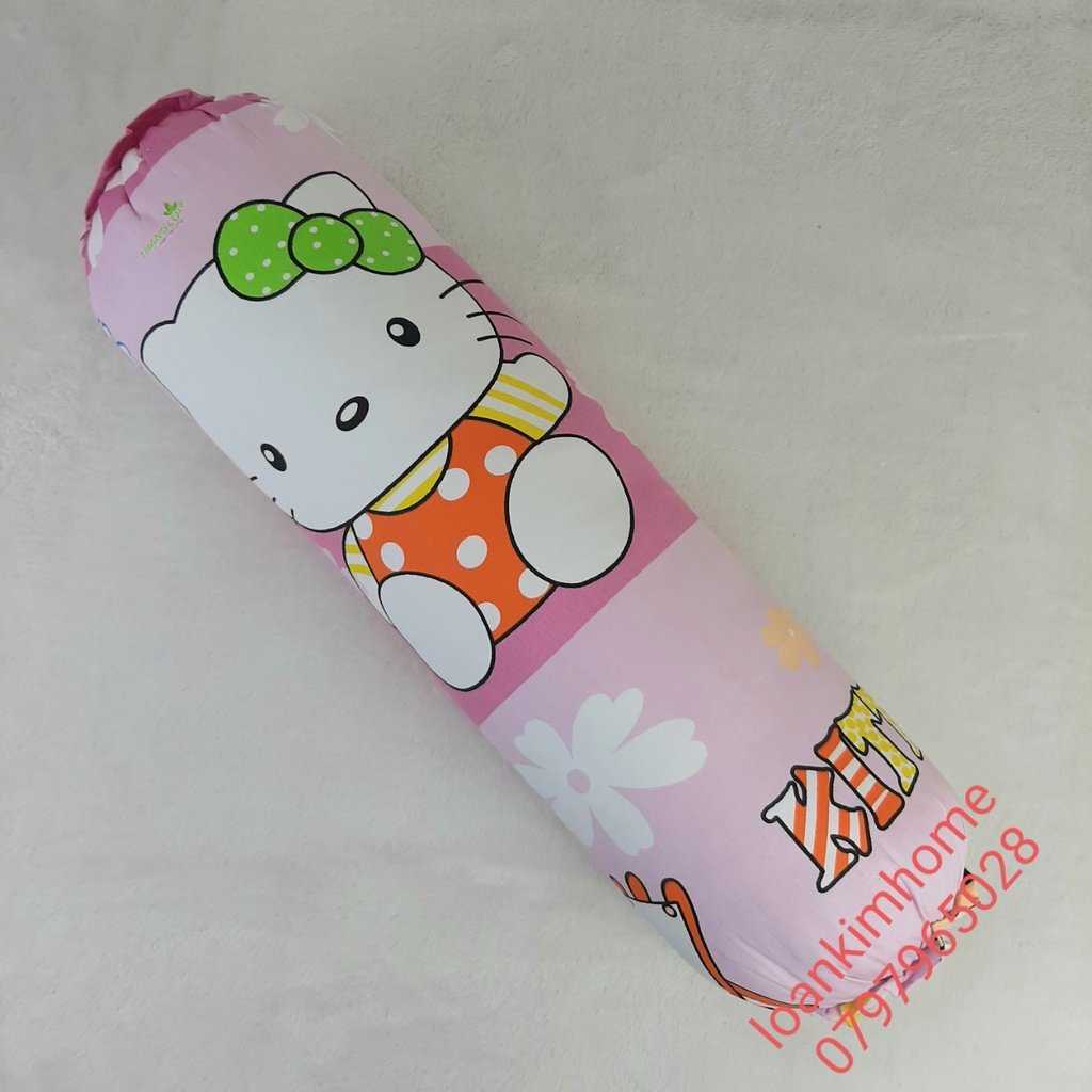 GỐI ÔM TRẺ EM RUỘT GÒN, ÁO COTTON KIMHOME 60cm, 80cm