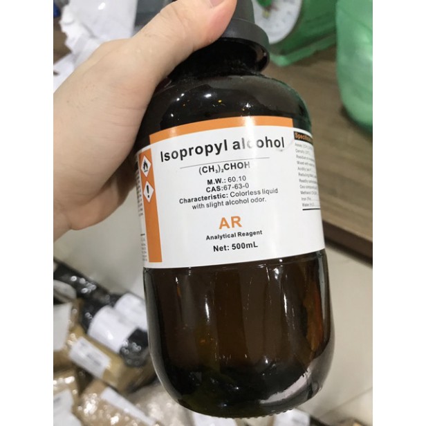 Chất Isopropyl alcohol IPA 2-propanol 99.7% C3H8O chai 500ml CAS 67-63-0 hoặc DM