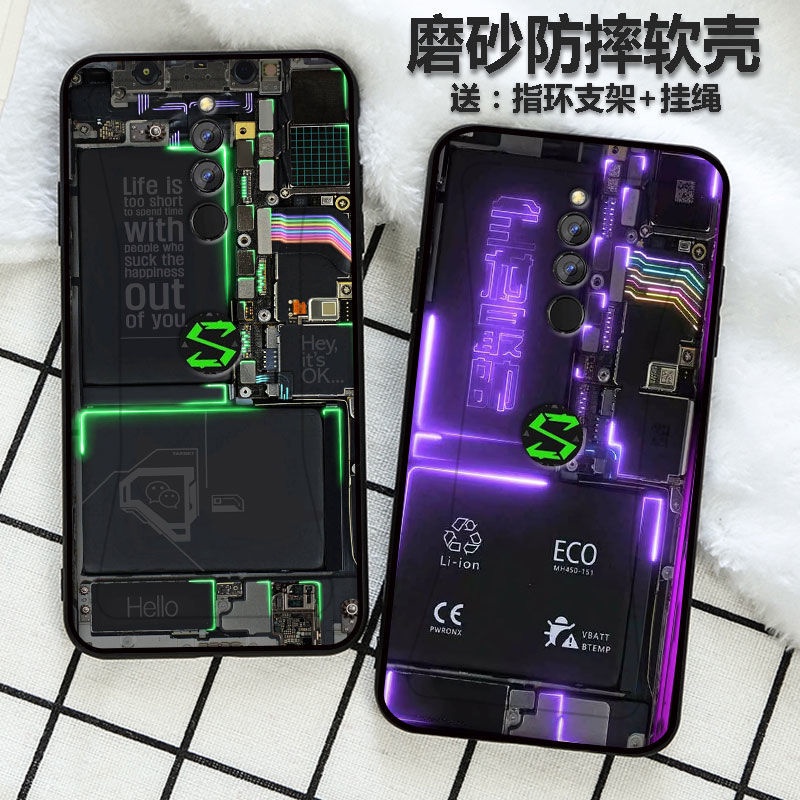 Ốp Điện Thoại Mềm Chống Rơi Hình Cá Mập Thế Hệ Thứ Hai Cho millet black shark helo