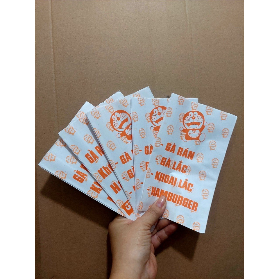100 túi đựng bánh mì, gà rán, khoai tây, hambuger nhiều họa tiết - Bếp xanh thiên bình