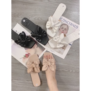 Dép nữ quai nhún nơ bánh bèo, dép thời trang nữ hot