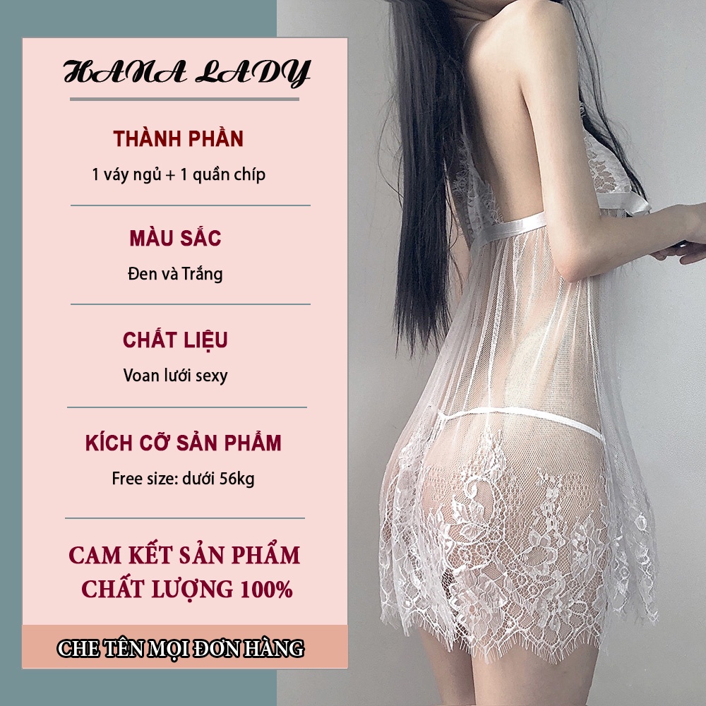 Váy xuyên thấu trong suốt sexy, đầm ngủ gợi cảm siêu mỏng V152