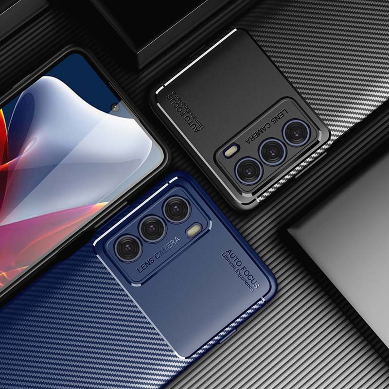 Ốp Điện Thoại TPU Sợi Carbon Mềm Tản Nhiệt Bảo Vệ Camera Cho Motorola Moto G200 G100 5G Edge 30 20 S Pro Plus Lite S30 X30