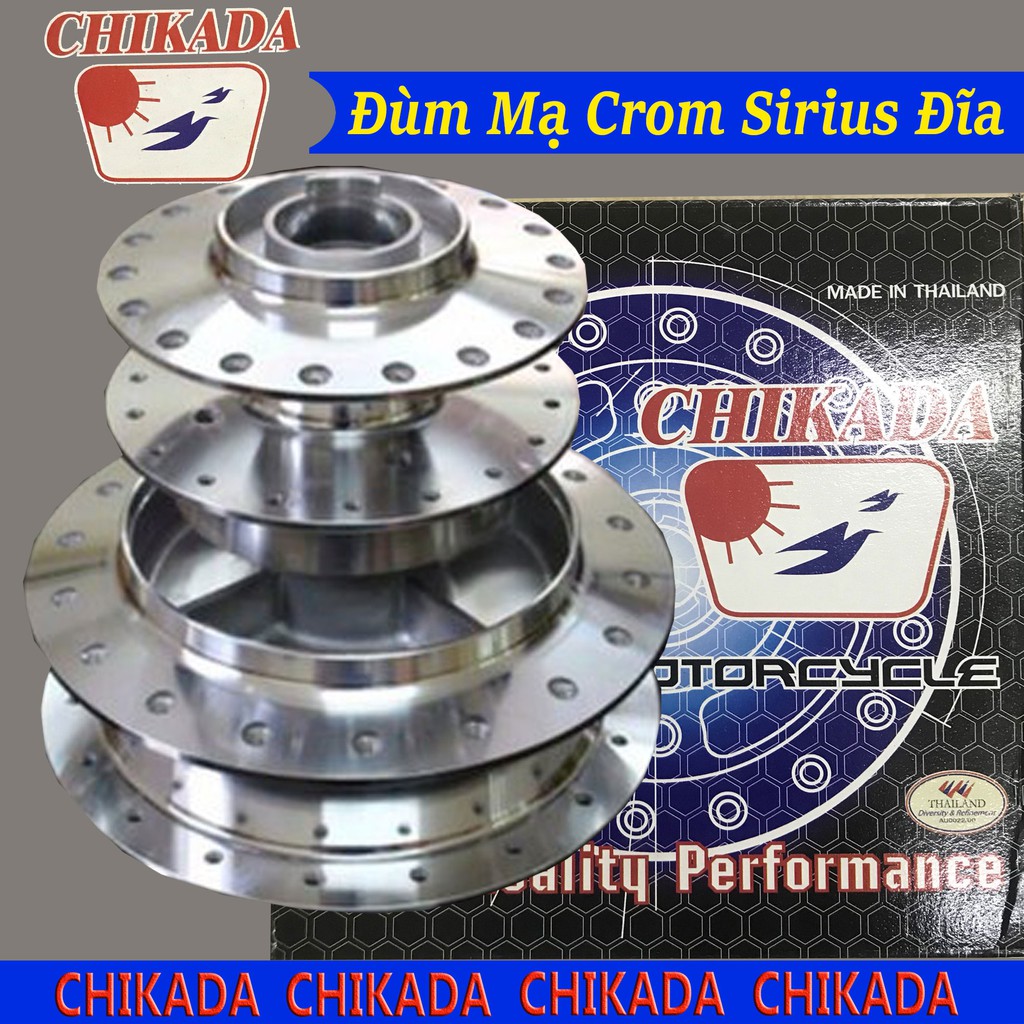 Cặp Đùm Mạ Crom Trước Đĩa, Sau Đùm Yamaha Sirius ( Thái Lan )
