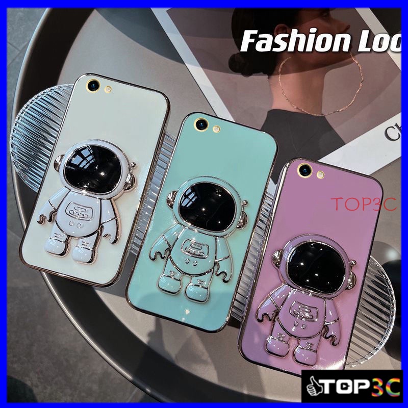 Ốp điện thoại oppo A83 ốp điện thoại oppo A57 Ốp Điện Thoại In Hình Phi Hành Gia Có Giá Đỡ Cho OPPO F1S A83 A57 A77 5G A59 A39 Realme C2 A37 A77 5G A1K F5 F7 A57 2022 YH