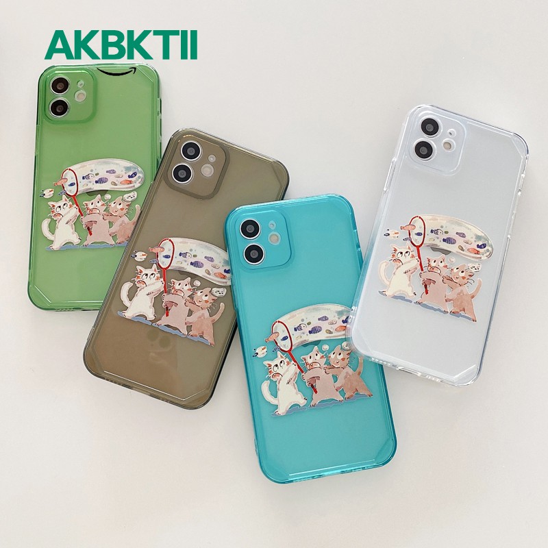 Three Cats TPU Phone Case For Iphone 12 11 Pro Max Xs Max Xr X 7 8 Plus 12Mini Cover | BigBuy360 - bigbuy360.vn
