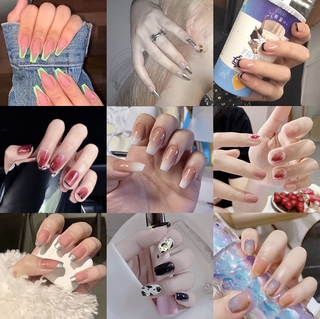 (Hàng Mới Về) 1 Bộ 24 Miếng Dán Móng Tay Giả Cho Nữ