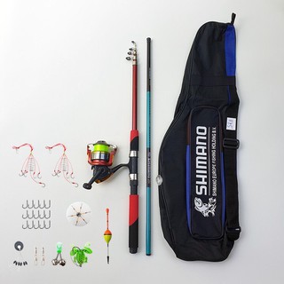 Bộ combo cần câu shimano, máy 4000 kèm phụ kiện tặng túi đựng cần