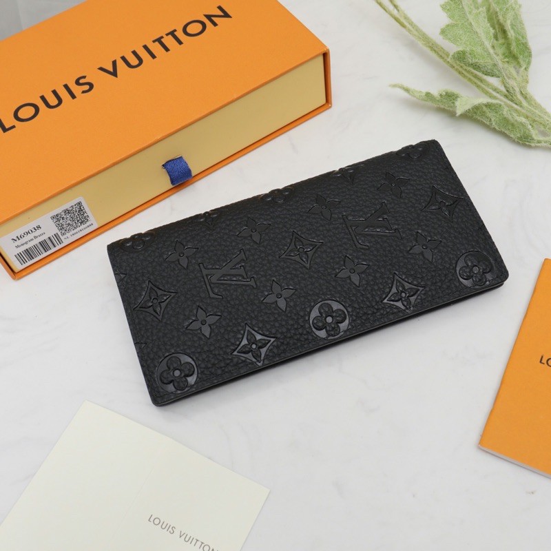 Ví dài dáng gập nhiều ngăn cho nam Louis Vuitton LV da thật cao cấp