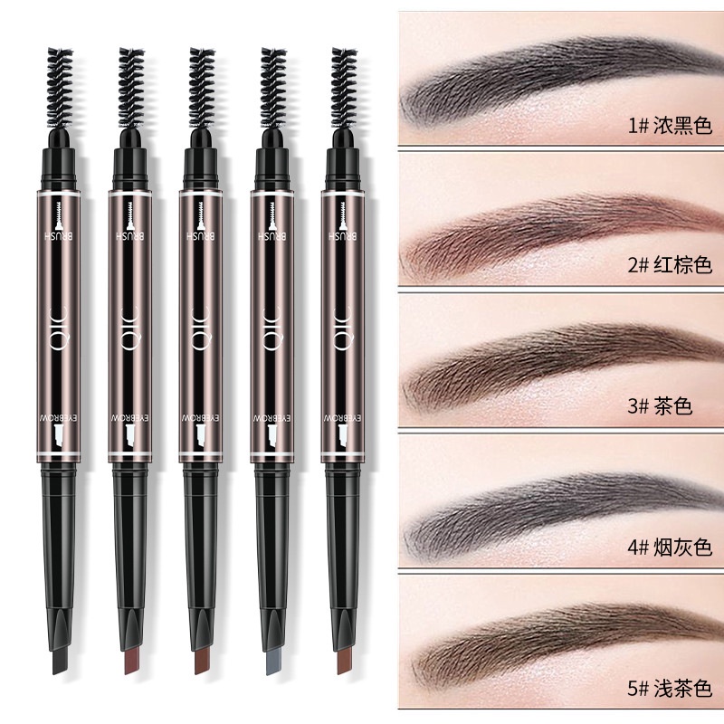 [Hàng mới về] Bút kẻ mày QIC 2 đầu kháng nước chống mồ hôi dễ sử dụng cho người mới bắt đầu