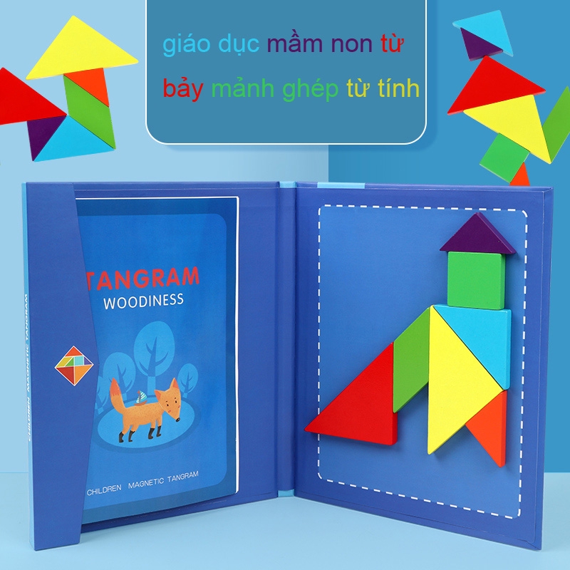 đồ chơi hình học Tangram bằng gỗ dành cho bé thích khám phá