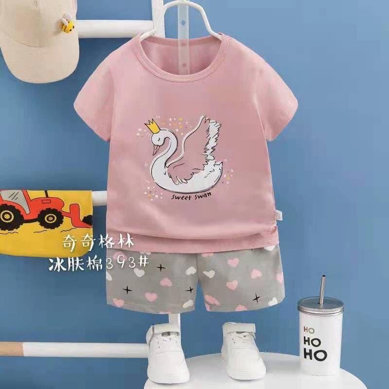 BỘ XUẤT HÀN CỘC TAY BÉ GÁI SIZE NHÍ 9-15kg