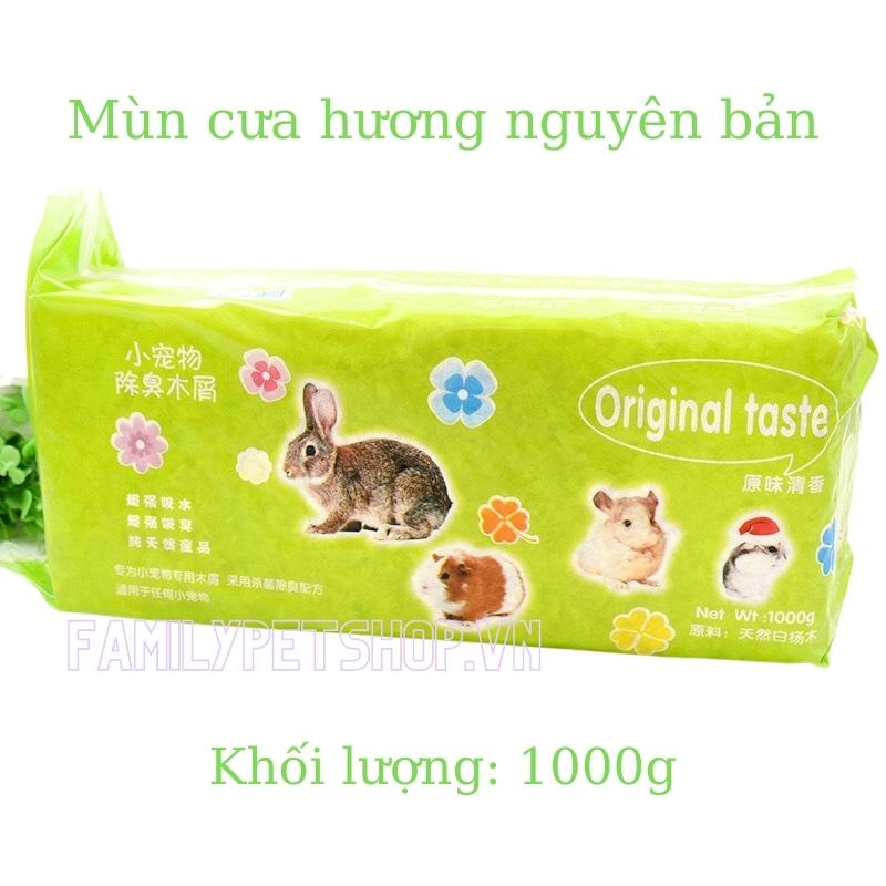 Mùn cưa nén thơm lót chuồng hamster 1000g-familypetshop.vn