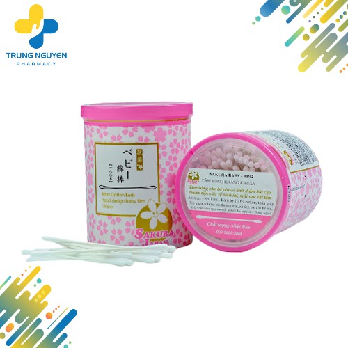 Tăm bông kháng khuẩn Sakura Nhật Bản
