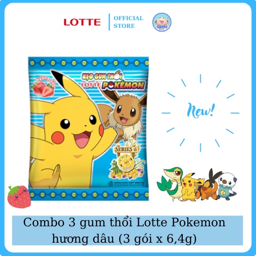 Kẹo gum thổi Lotte và đồng xu Pokemon