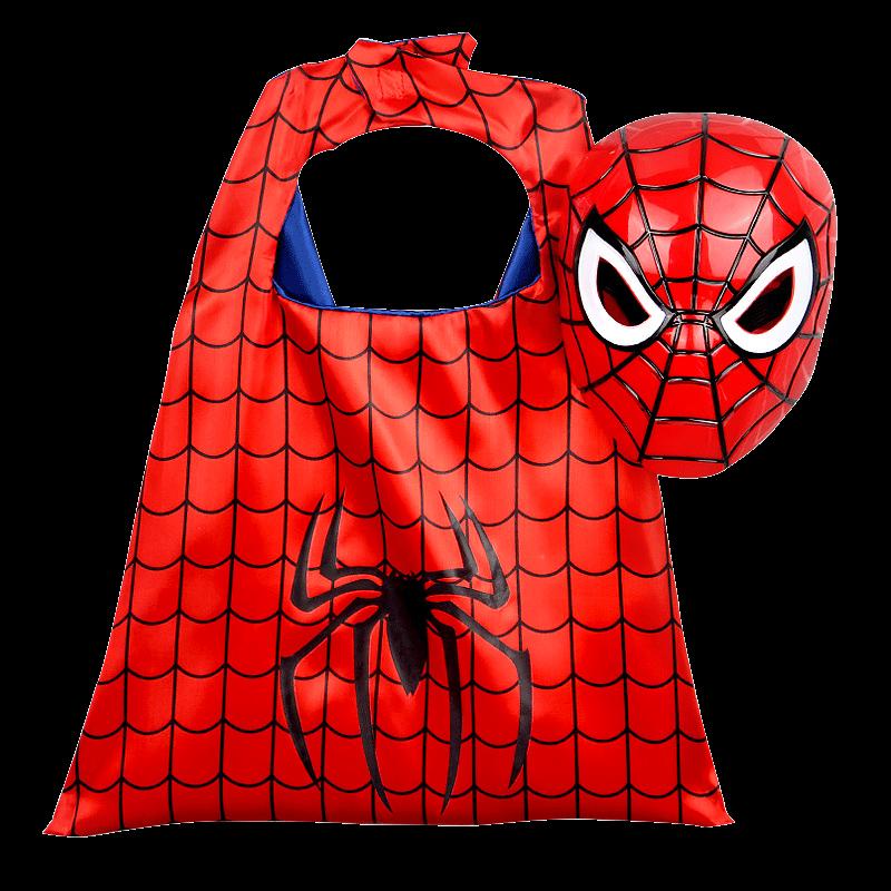 Phụ kiện Người Nhện Spider man gồm Mặt nạ áo chàng kiếm khiên có đèn nhạc hoá trang , mặt nạ siêu anh hùng cosplay