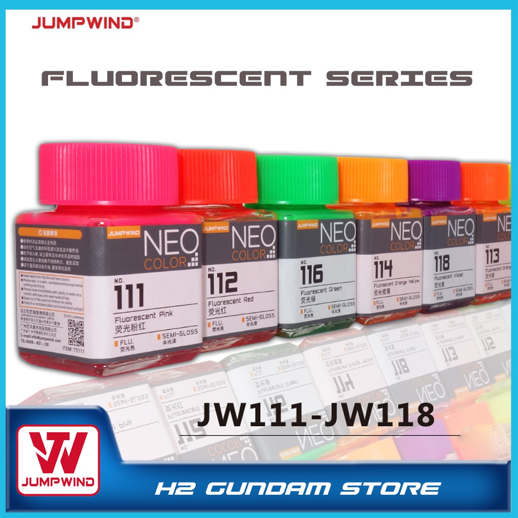 [Jumpwind] Sơn mô hình NEO Color JW111 - JW118 (Màu Dạ Quang)